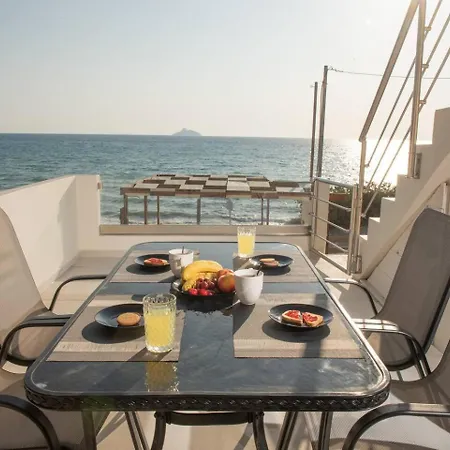 Stella & Eleni Suite With Shared Pool & Open View Kalamaki  Exterior photo